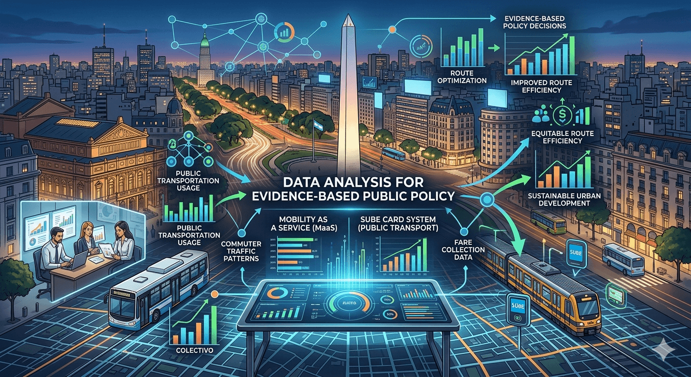 Data analysis for evidence-based public policy (MaaS, SUBE, etc) - IA